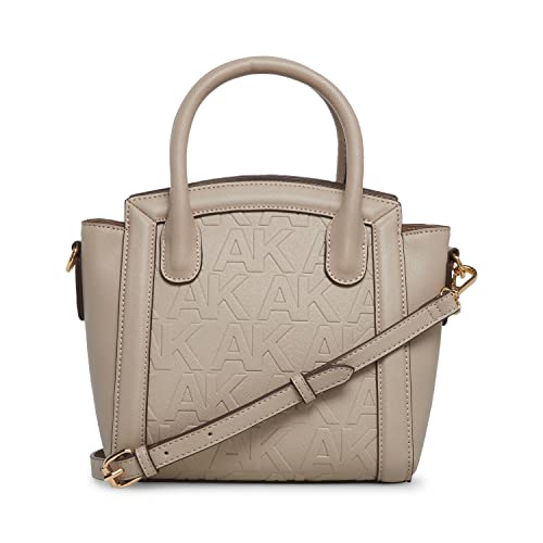 Anne Klein Embossed top Handle Mini Satchel, Stone