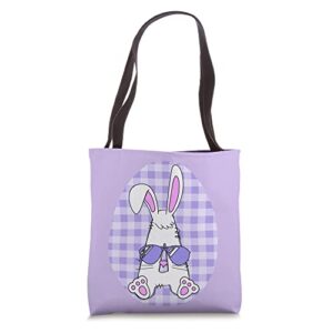 easter letter a initial name monogram bunny egg spring cute tote bag