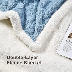 Soft Throw Blanket Double Sided, Soft Fuzzy Fluffy Cozy Blanket Plush Furry Comfy Warm Blanket for Couch Bed Chair Sofa, 50 * 60 inches