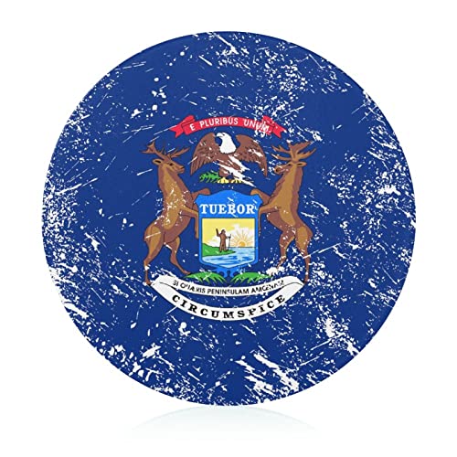 Michigan State Flag Cutting Board Tempered Glass Chopping Board for Kitchen Hotel