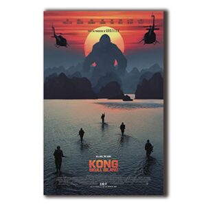 xihoo kong skull island movie poster for home decor wall art 11x17inch (28x43cm) frameless gift