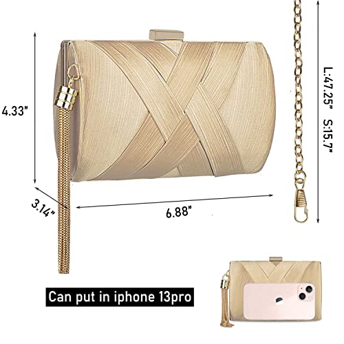 Adoranda Clutch Purses for Women Tassel Evening Bags for Wedding Prom Night out Party