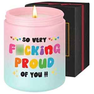 leado scented candles – proud of you gifts for her – funny congratulations, graduation gifts, new job, promotion gifts, well done, mothers day, so proud of you gifts for women, friends, daughters