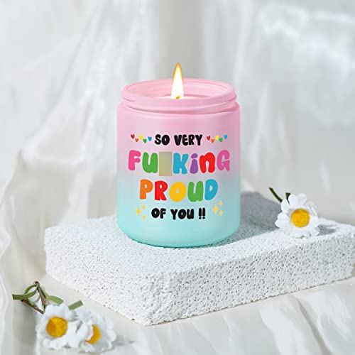 LEADO Scented Candles - Proud of You Gifts for Her - Funny Congratulations, Graduation Gifts, New Job, Promotion Gifts, Well Done, Mothers Day, So Proud of You Gifts for Women, Friends, Daughters