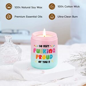 LEADO Scented Candles - Proud of You Gifts for Her - Funny Congratulations, Graduation Gifts, New Job, Promotion Gifts, Well Done, Mothers Day, So Proud of You Gifts for Women, Friends, Daughters