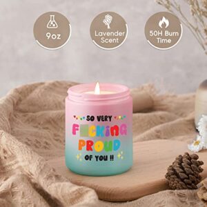 LEADO Scented Candles - Proud of You Gifts for Her - Funny Congratulations, Graduation Gifts, New Job, Promotion Gifts, Well Done, Mothers Day, So Proud of You Gifts for Women, Friends, Daughters