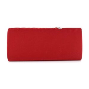 Women's Evening Bags, Shoulder -Handed Bags Bride Bridesmaid Wedding Dress Bag (Color : Red, Size : 9.05 * 3.93inch)