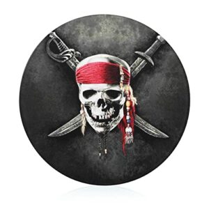 Pirate Skull Cutting Board Tempered Glass Chopping Board for Kitchen Hotel