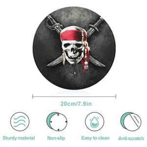 Pirate Skull Cutting Board Tempered Glass Chopping Board for Kitchen Hotel