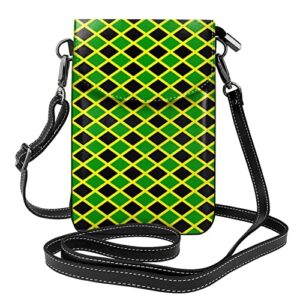cell phone purse wallet jamaican flag stripe small crossbody purse bags with shoulder strap for women teen girls
