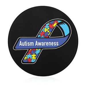 autism awareness ribbon cutting board tempered glass chopping board for kitchen hotel