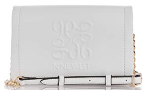 nine west emmaline mini crossbody flap, optic white