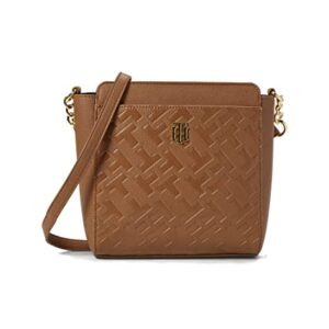 Tommy Hilfiger Antonella II Crossbody Bias Embossed PVC Cognac One Size