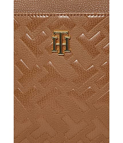 Tommy Hilfiger Antonella II Crossbody Bias Embossed PVC Cognac One Size