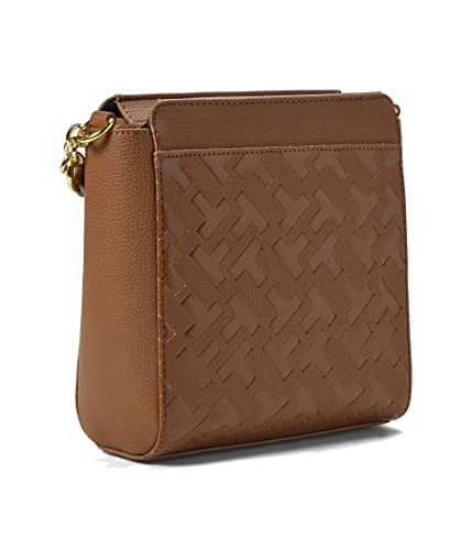 Tommy Hilfiger Antonella II Crossbody Bias Embossed PVC Cognac One Size