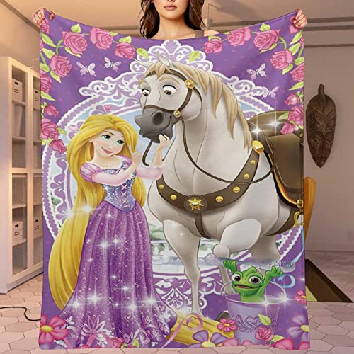 Cediyus Anime Princess Flannel Blanket - Cartoon Blanket Lightweight, Plush and Perfect for Girls and Women - 50"X40" All-Season Throw Blanket (40"x50")