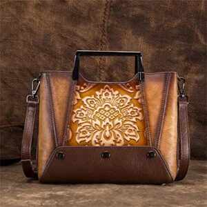 dann ladies crossbody shoulder tote bag handbag vintage embossed crossbody bag tote bag (color : black, size : 23cm (l)*12cm(d)*17cm (t))