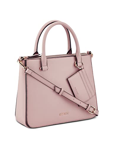 NINE WEST LUCIANNE Jet Set Satchel, Pale Pink