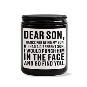 son gifts, gifts for son adult, birthday gifts for son from mom dad, son birthday gift ideas, funny fathers day valentines day christmas graduation gifts for son – sandalwood scented candles for men