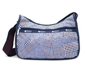 lesportsac classic hobo crossbody handbag in puzzled plaid