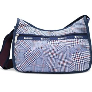 LeSportsac Classic Hobo Crossbody Handbag in Puzzled Plaid