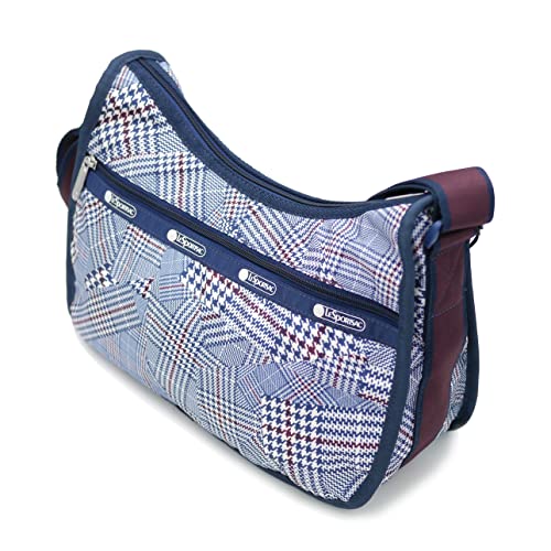 LeSportsac Classic Hobo Crossbody Handbag in Puzzled Plaid