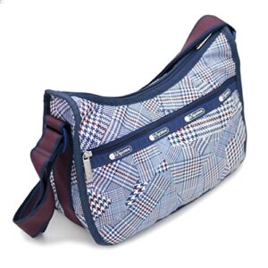 LeSportsac Classic Hobo Crossbody Handbag in Puzzled Plaid