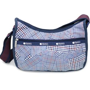 LeSportsac Classic Hobo Crossbody Handbag in Puzzled Plaid