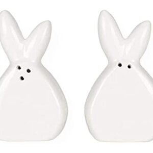 Bunny Couple Salt and Pepper Shaker Set with Tray