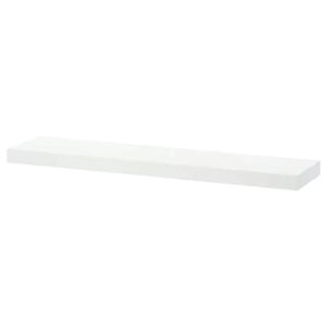 lack floating shelf wall mounted bookcase storage organizer white 43 1/4×10 1/4″