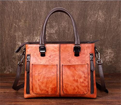 DANN Women's Vintage Floral Handbag Ladies Large Capacity Shopping Messenger Bag Tote Bag (Color : D, Size