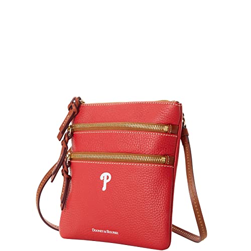 Dooney & Bourke MLB Philadelphia Phillies N S Triple Zip Crossbody Shoulder Bag