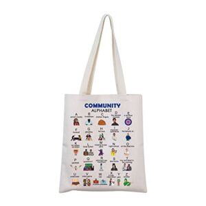 mnigiu community tv show inspired gift community tote bag community merchandise community fans gift (shopping bag)