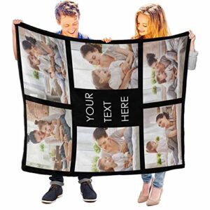 InterestPrint Custom Photo Blanket Gifts for Daughter Mom, Memory Personalized Blanket with Picture Birthday Mothers Day Valentine Wedding Gift for Her Him Wife Husband friend friend, 30 x 40 Inches