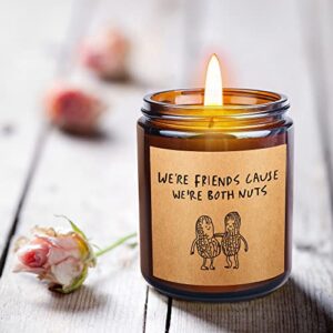 Best Friend Birthday Gifts for Women Men Sister, Unique Friendship Bday Candle Present for Female Her Bestie BFF Long Distance Relationship Girlfriend, Fun Anniversary Ideas (friend-nuts)