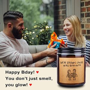 Best Friend Birthday Gifts for Women Men Sister, Unique Friendship Bday Candle Present for Female Her Bestie BFF Long Distance Relationship Girlfriend, Fun Anniversary Ideas (friend-nuts)