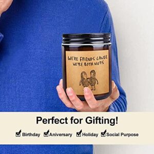 Best Friend Birthday Gifts for Women Men Sister, Unique Friendship Bday Candle Present for Female Her Bestie BFF Long Distance Relationship Girlfriend, Fun Anniversary Ideas (friend-nuts)