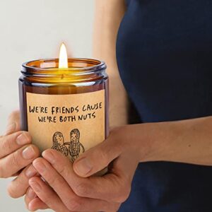 Best Friend Birthday Gifts for Women Men Sister, Unique Friendship Bday Candle Present for Female Her Bestie BFF Long Distance Relationship Girlfriend, Fun Anniversary Ideas (friend-nuts)