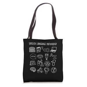 speech language pathology pathologist slp speech therapist tote bag