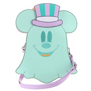 loungefly disney pastel ghost minnie and mickey glow in the dark double sided women’s crossbody