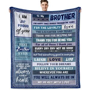 gifts for brother, fathers day brother gift from sister, gifts for brother adult, birthday gifts for brother, brother birthday gifts from sister or sister, to my brother throw blanket 50×60 inch