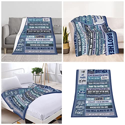 Gifts for Brother, Fathers Day Brother Gift from Sister, Gifts for Brother Adult, Birthday Gifts for Brother, Brother Birthday Gifts from Sister Or Sister, to My Brother Throw Blanket 50x60 Inch