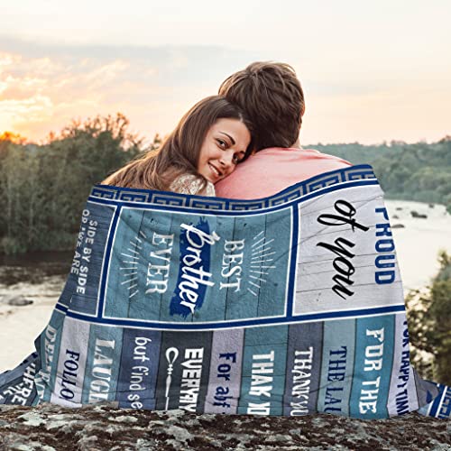 Gifts for Brother, Fathers Day Brother Gift from Sister, Gifts for Brother Adult, Birthday Gifts for Brother, Brother Birthday Gifts from Sister Or Sister, to My Brother Throw Blanket 50x60 Inch