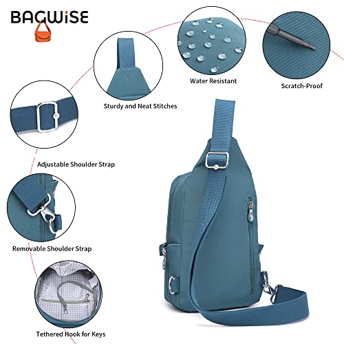 Women Sling Backpack Crossbody Bags for Women, Unisex Crossbody Purse Bag, Sling Bag, Lightweight and Compact Sling Backpack (Ice Blue)