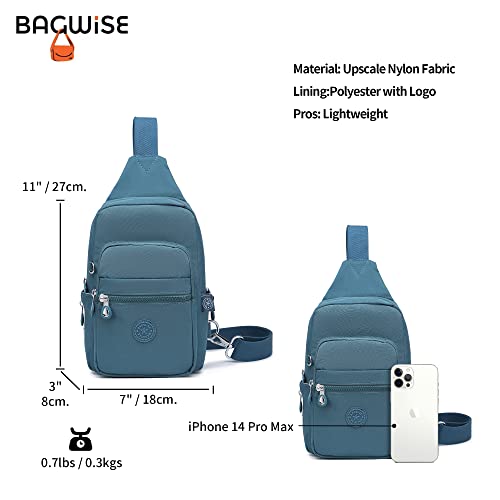 Women Sling Backpack Crossbody Bags for Women, Unisex Crossbody Purse Bag, Sling Bag, Lightweight and Compact Sling Backpack (Ice Blue)