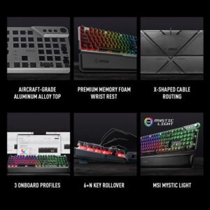 MSI Vigor GK71 Sonic Blue US Mechanical RGB Gaming Keyboard Sonic Blue Switches