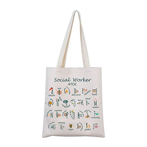 Social Worker Tote Bag Social Worker Canvas Bag Social Worker Thank You Gift MSW Graduation Gift (Shopping bag)