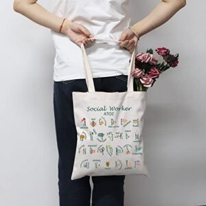 Social Worker Tote Bag Social Worker Canvas Bag Social Worker Thank You Gift MSW Graduation Gift (Shopping bag)