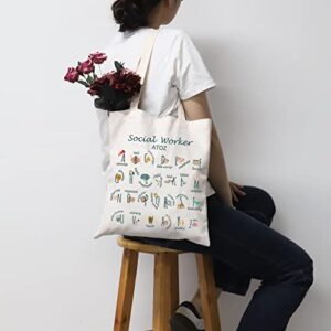 Social Worker Tote Bag Social Worker Canvas Bag Social Worker Thank You Gift MSW Graduation Gift (Shopping bag)