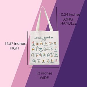 Social Worker Tote Bag Social Worker Canvas Bag Social Worker Thank You Gift MSW Graduation Gift (Shopping bag)